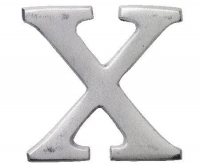 Aluminiumbokstav - Bokstaven X